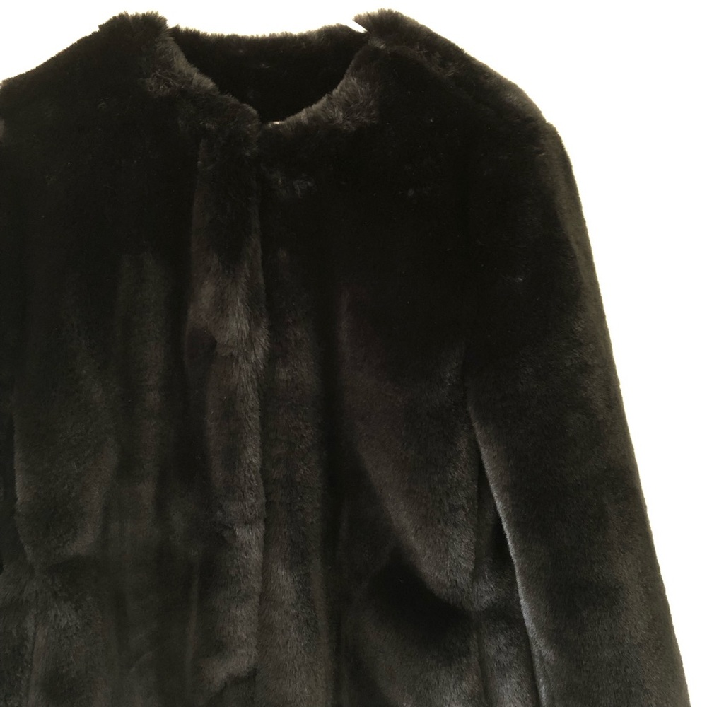 Black GAP fur coat